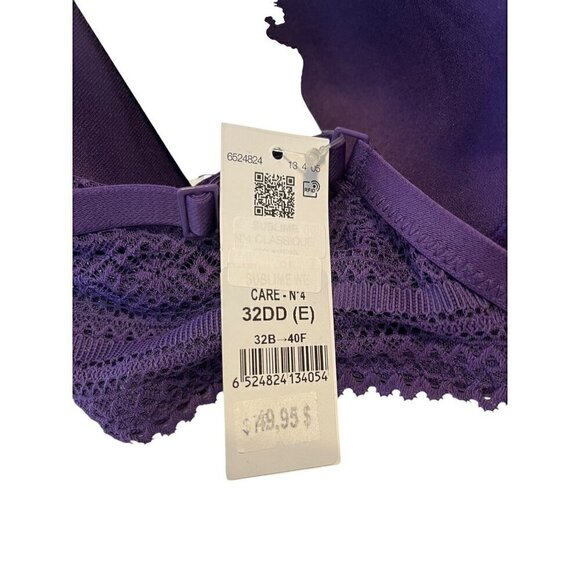 Etam Sublime Classique Dark Purple Underwire Bra, 32DD - Picture 5 of 7